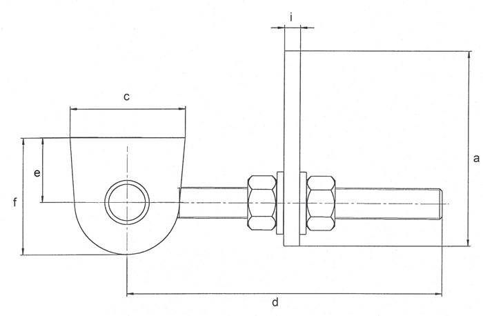 Verstellbares Torband 170x30x80x150x34x65x18x8mm STA roh Btl.GAH-6