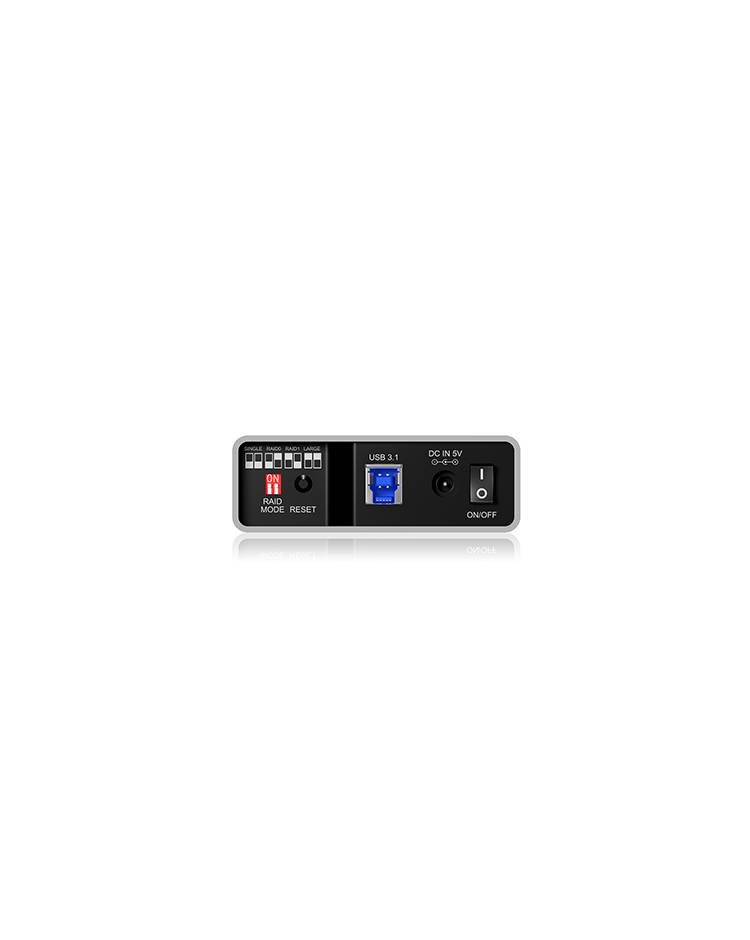 IB-RD2253-U31 externes RAID System für 2x 2,5" SATA HDD zu USB 3.1 (Gen 2), RAID 0, 1, SINGLE, LARGE, black-1