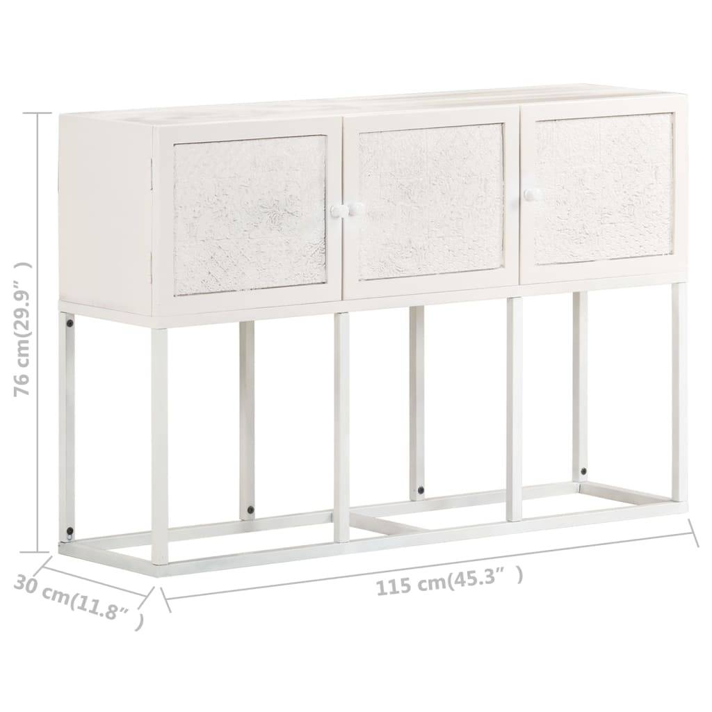 vidaXL Sideboard 115x30x76 cm Mango Massivholz-4