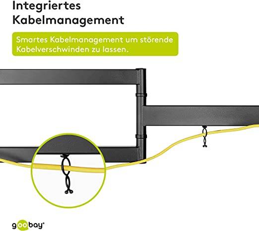 Goobay 49744 TV-Wandhalterung Basic FULLMOTION 81 cm (32") - 140 cm (55") neigbar & schwenkbar, VESA 400x400, 35 kg-5