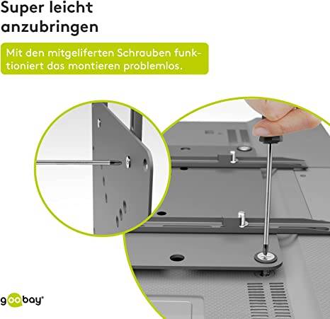 Goobay 63267 VESA-Adapter für TV-Wandhalterung, VESA-Adapterplatte erweitert Halterung auf 200x200 mm, bis 30 kg Schwarz-2