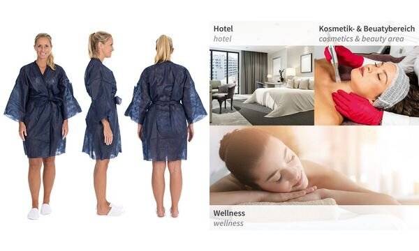HYGOSTAR Einweg-Kimono, aus PP-Vlies, Einheitsgröße, blau (6495681)-1
