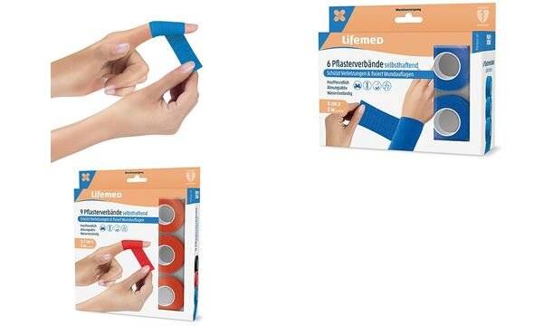 Lifemed Pflasterverband, selbsthaftend, blau, 9er (6499049)