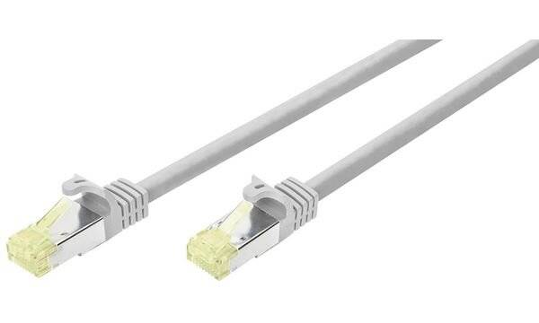 Digitus DK-1644-A-030CL RJ45 Patchkabel CAT 6a S/FTP 3.00 m Grau Geschirmt, Halogenfrei, doppelt geschirmt 1 St.-7