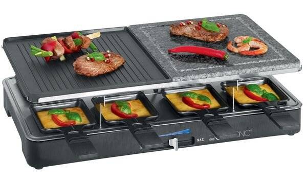 Bomann DA Raclette m.heißem Stein 8 Pfännchen CTC RG 3518 sw