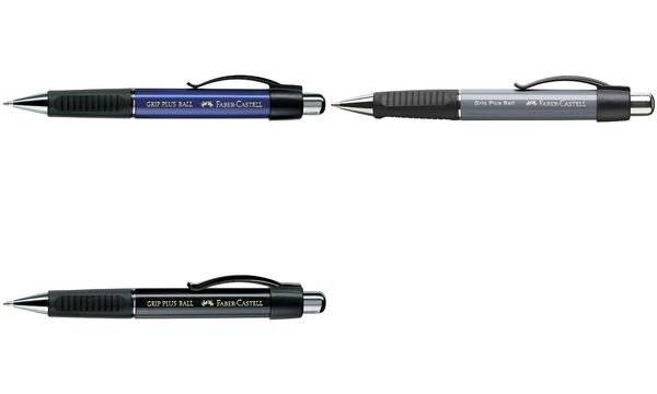 FABER-CASTELL Druckkugelschreiber GRIP PLUS, steingrau (5661508)-0