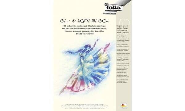 FOLIA - 10 Zeichenblock für OEl- und Acrylfarben DIN A4 - A4-0