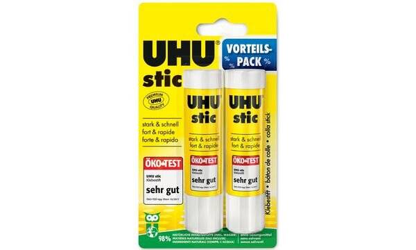 UHU Klebestift stic, lösemittelfrei, 2 x 21 g Vorteilspack (5664737)