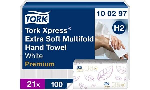 Tork Premium H2 - Papiertücher - 296 g - 100 Blätter-4