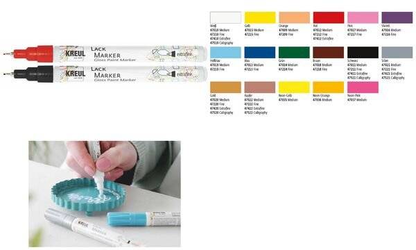 KREUL Lackmarker "Gloss Paint Marker", extrafine, silber (57602578)-0