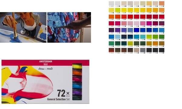 ROYAL TALENS Acrylfarbe AMSTERDAM General Selection, 72x20ml (8006499)
