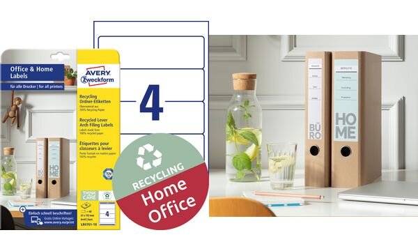 Etiketten Zweckform 192 x 61 mm Recyclingpapier 40 Stk