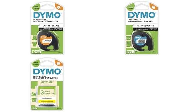 DYMO Schriftbandkassette LetraTag S0721520 12mmx4m schwarz auf weiß-4
