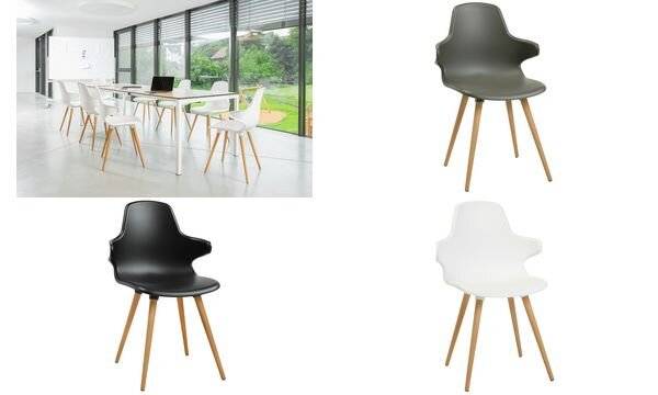 Topstar Besucherstuhl "T 2020", weiß / buche (77240387)-0