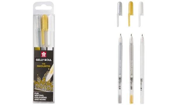 SAKURA Gel-Tintenroller Gelly Roll "Gold - Silber - Weiß" (8012197)