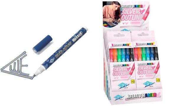 WEDO Kreativmarker SILVER + OUTLINE, 6er Etui (62600698)-1