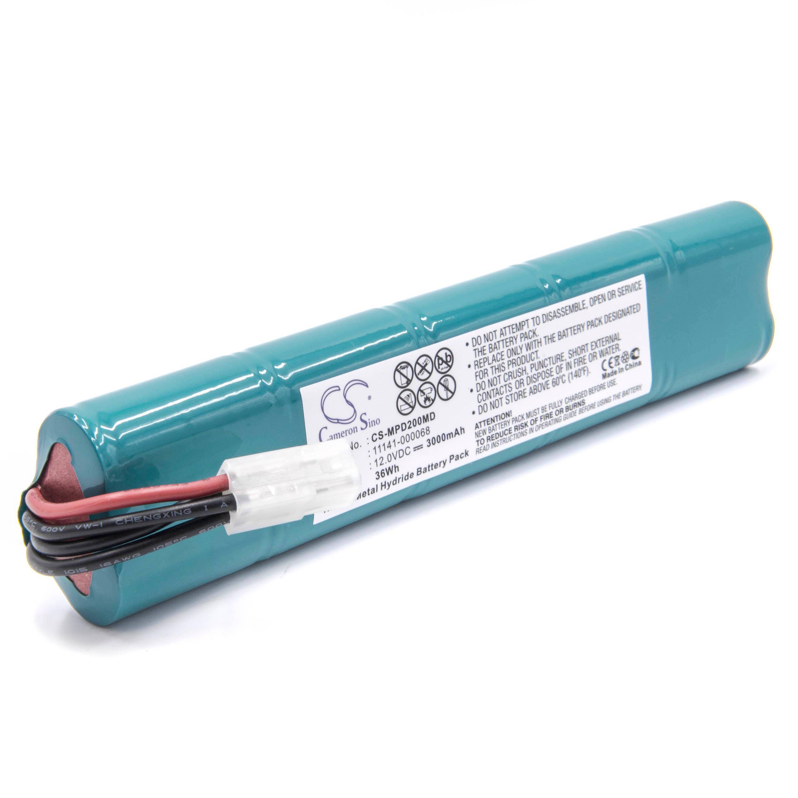 vhbw Akku kompatibel mit Physio Control Lifepak 20 | Defibrillator Medizintechnik (3000 mAh, 12 V, NiMH)-0