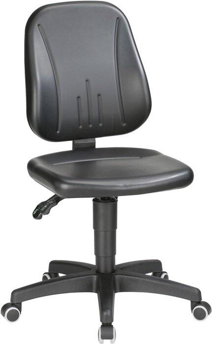 Arbeitsdrehstuhl Unitec mit Gasfeder-Höhenverstellung Kunstlederbezug schwarz mit Rollen. Bimos-Sitztechnik |-5