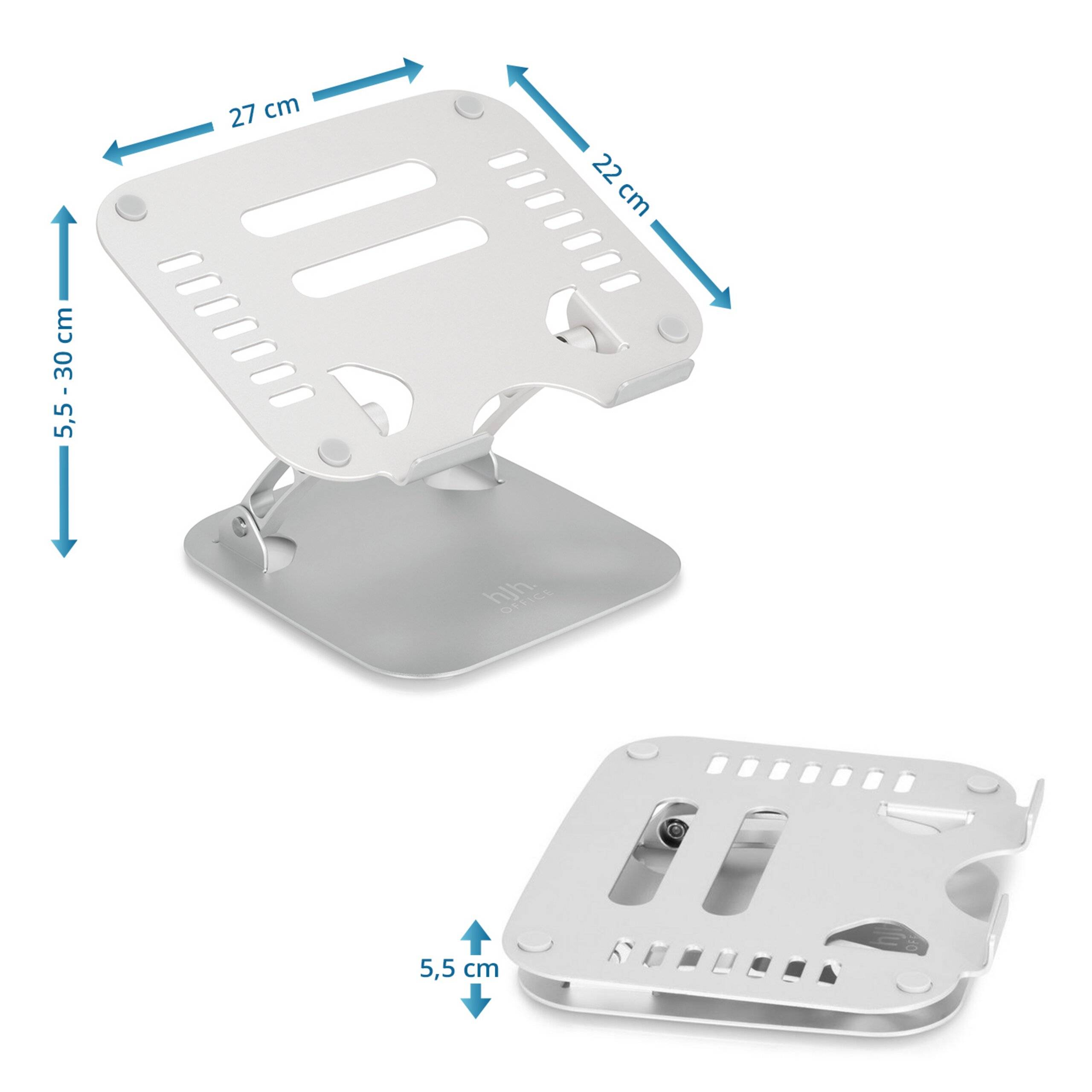 Laptophalterung Laptopständer LAPTOP STAND Aluminium silber hjh OFFICE-1