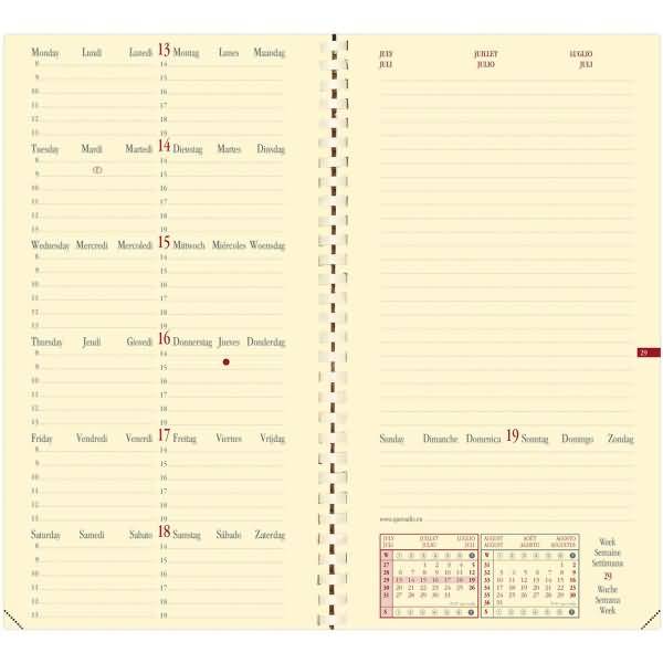 Kalender Italnote S 8,8x17cm Impala schwarz 2027-1