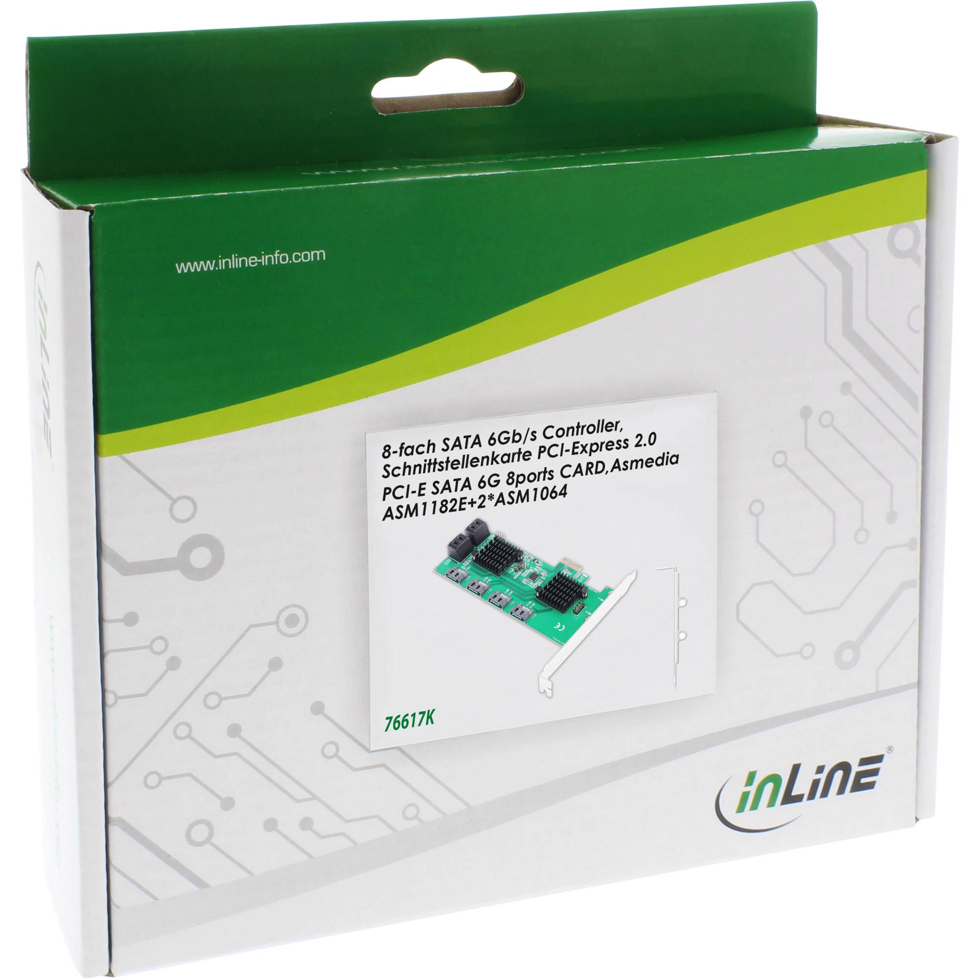 InLine® Schnittstellenkarte, 8x SATA 6Gb/s Controller, PCIe 2.0 (PCI-Express)-1