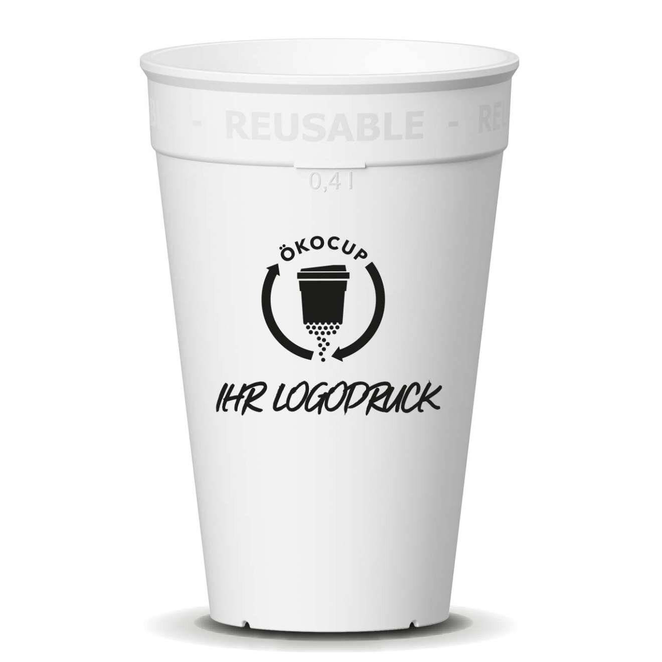 emissimo Coffee to go Mehrweg Becher weiß 0,5l - 611ml-1