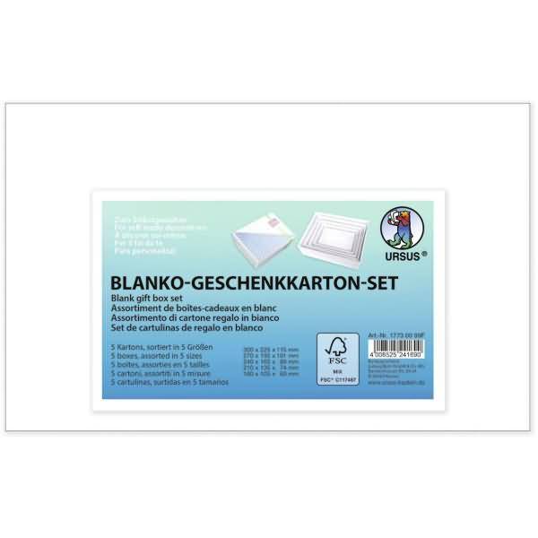 Geschenkkarton-Set blanko VE=5 Stück Rechteckig-1