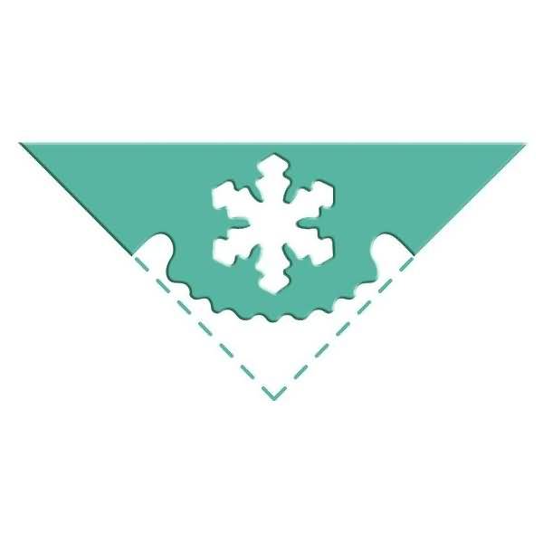 Eck-locher groß Schneflocke-0