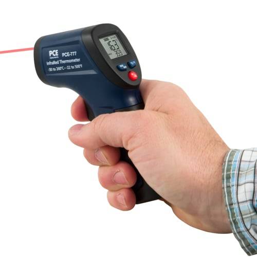 PCE Instruments Infrarot-Thermometer PCE-777N |-30 .. +260 °C |-22 .. +500 °F |Auflösung 0,1 °C |Messfleck 8:1 |Laser-6