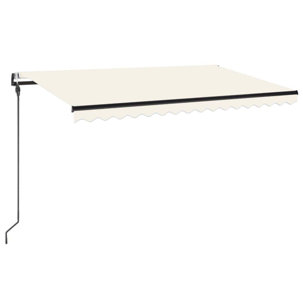 vidaXL Automatische Markise mit LED & Windsensor 450x300 cm Creme-0