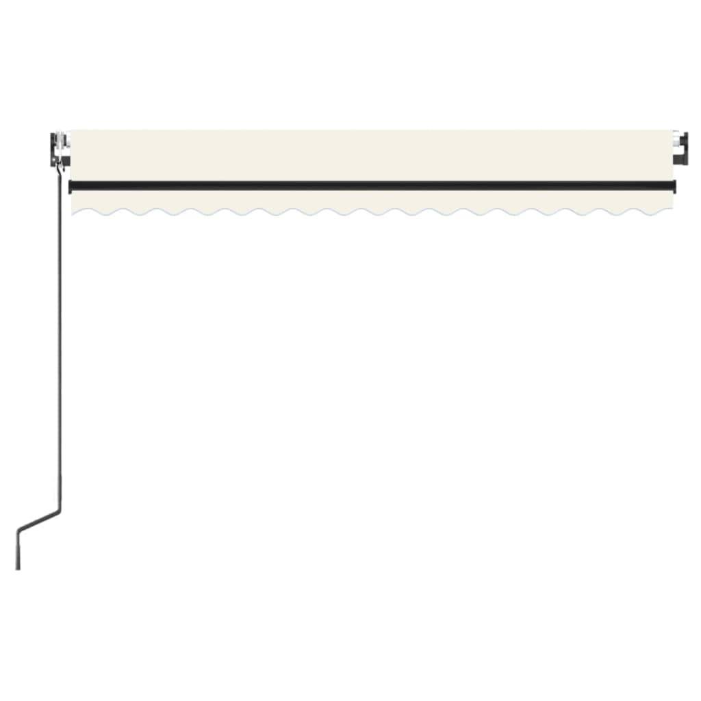vidaXL Automatische Markise mit LED & Windsensor 450x300 cm Creme-3