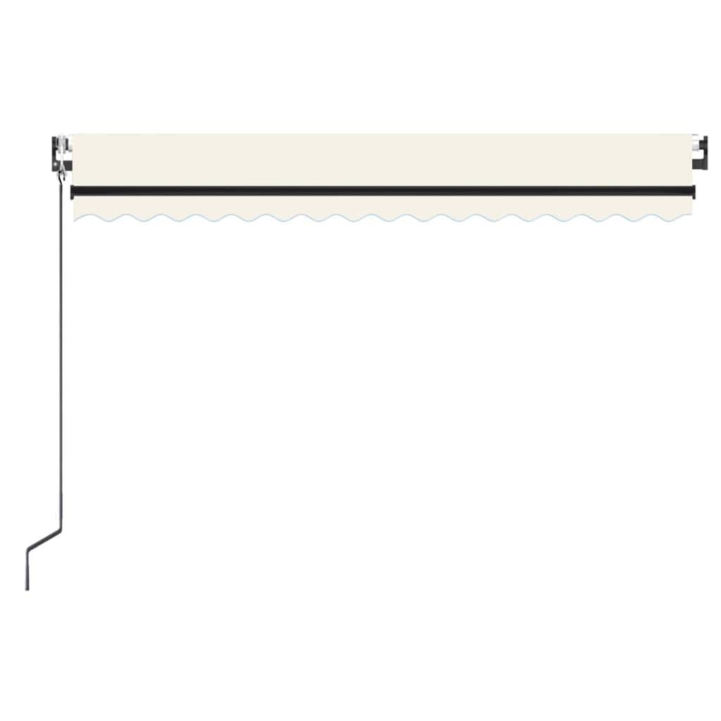 vidaXL Automatische Markise mit LED & Windsensor 450x350 cm Creme-2