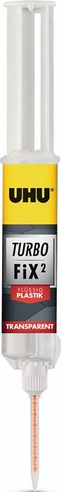 2K-Reparaturklebstoff Turbo Fix² Flüssig Plastik 10g transp.Doppelspritze UHU-0