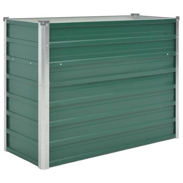 vidaXL Garten-Hochbeet Verzinkter Stahl 100x40x77 cm Grün