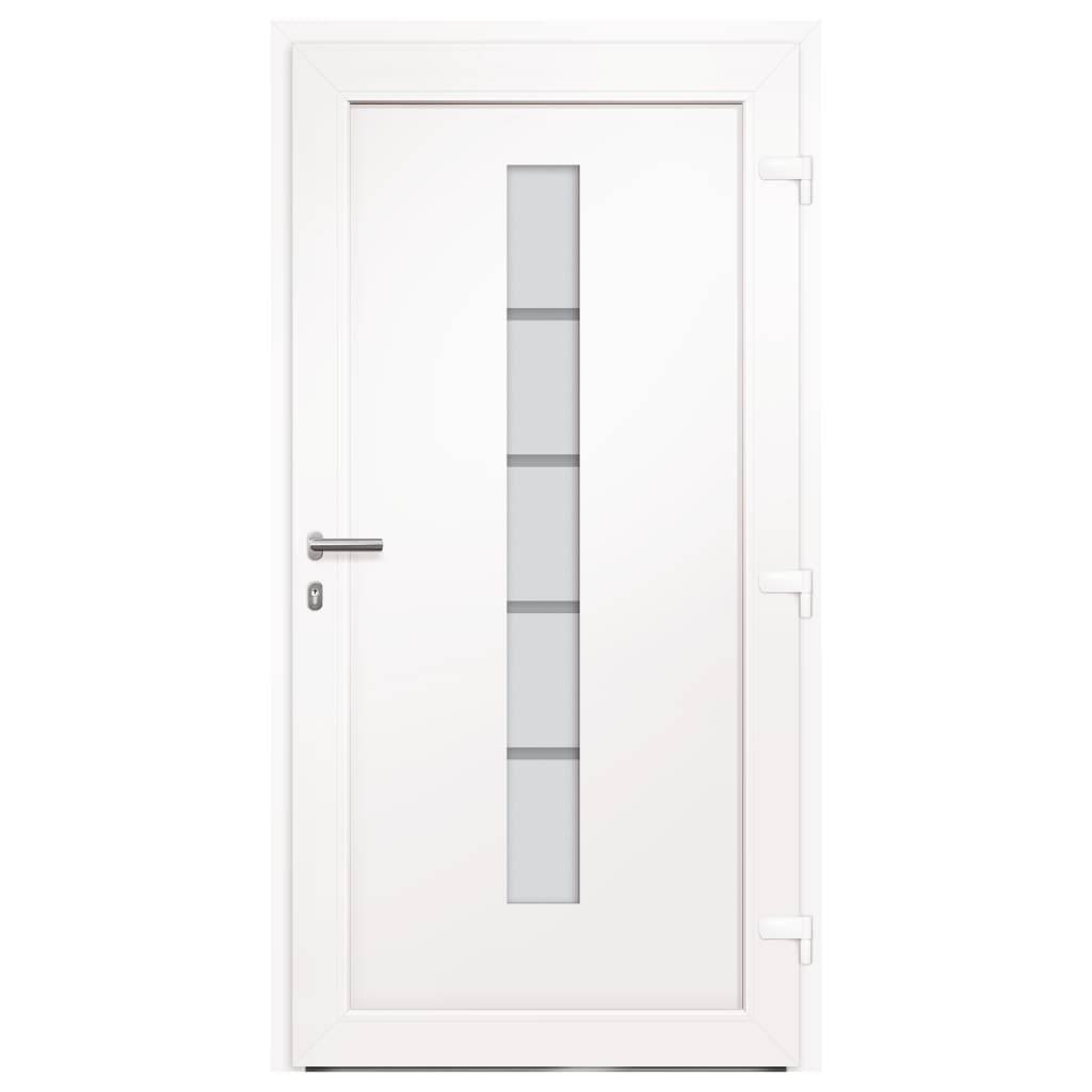Haustür Aluminium und PVC Anthrazit 100x210 cm-3