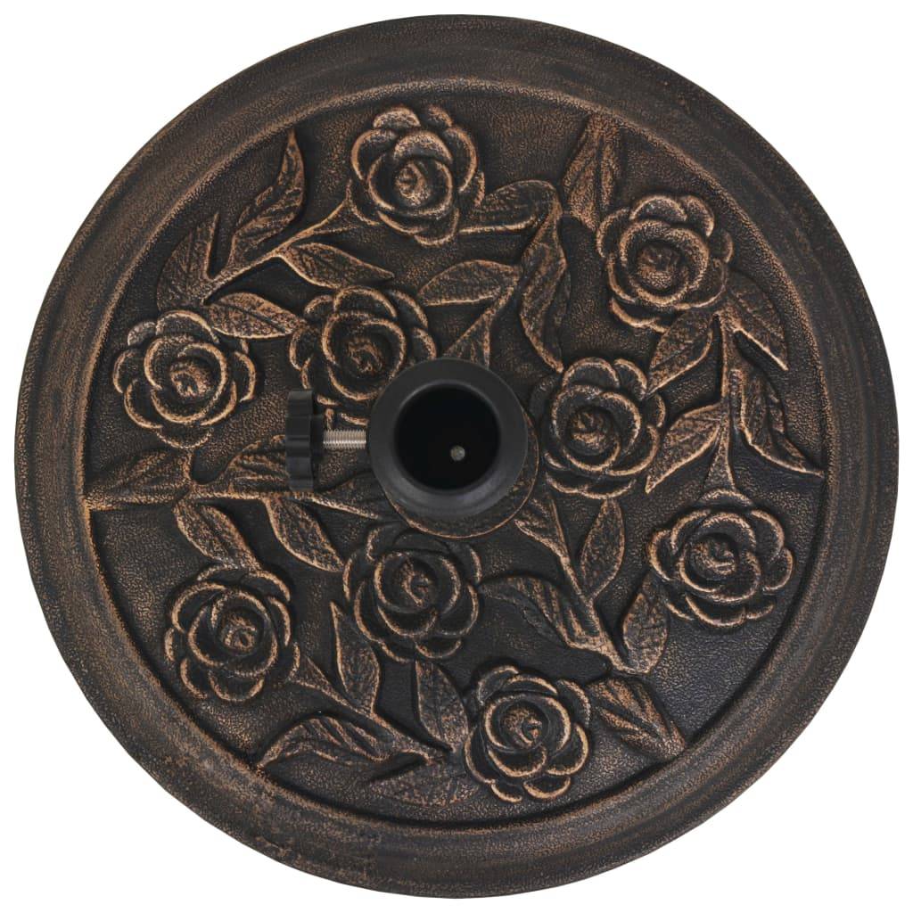 vidaXL Sonnenschirmständer Harz Rund Bronze 9 kg-3