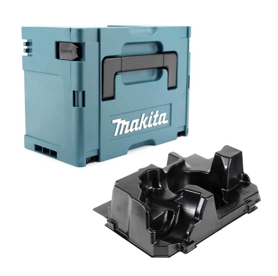 Makita MAKPAC 3 Kunststoffkoffer ( 821551-8 ) + Einlage für Winkelschleifer DGA 511 513 517 ( 839252-4 )-1