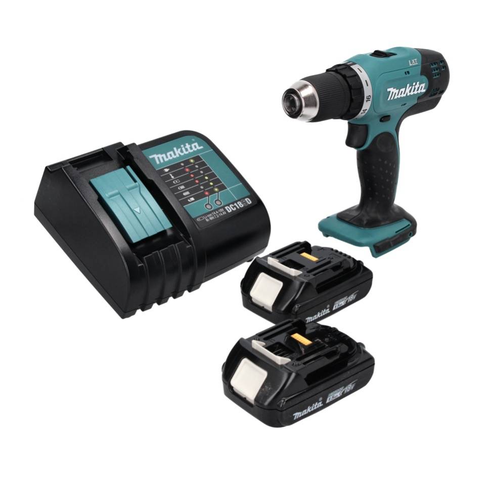 Makita DDF 453 SYX4 Akku Bohrschrauber 18 V 42 Nm + 2x Akku 1,5 Ah + Ladegerät-1