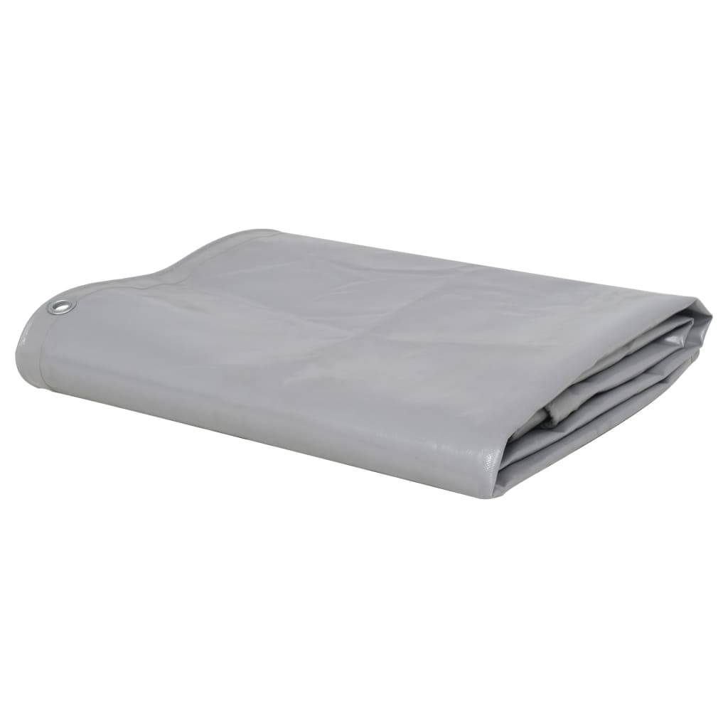 vidaXL Abdeckplane 650 g/m² 4x4 m Grau-0