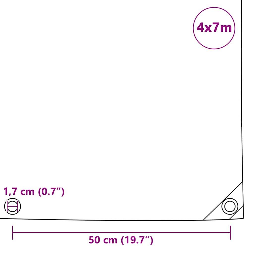 vidaXL Abdeckplane 650 g/m² 4x7 m Grün-2