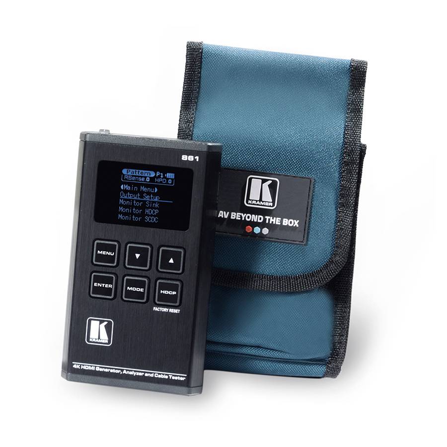 KRAMER 861 - 18G 4K HDR Taschensignalgenerator / Analysator / Kabeltester (4K@60Hz | 4:4:4 | HDMI | HDCP 2.2)-0