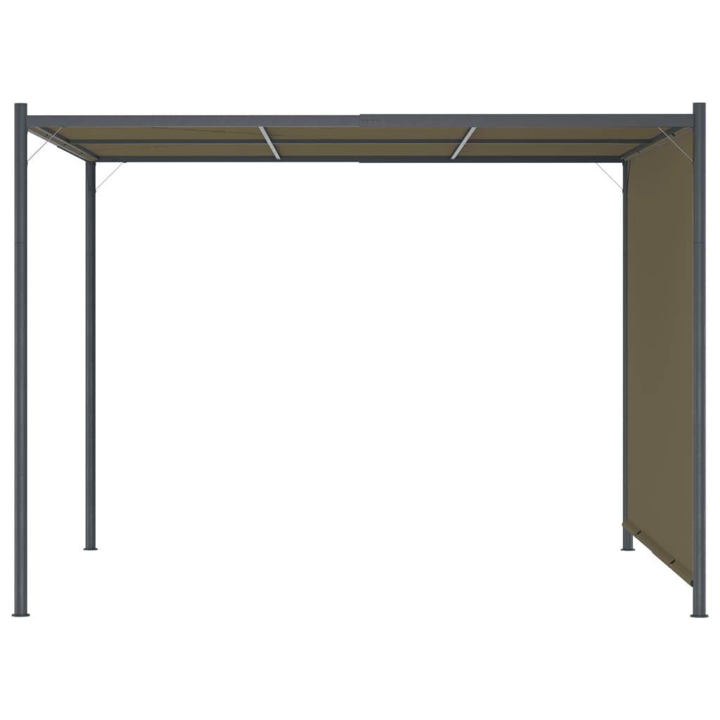 vidaXL Gartenpergola mit Ausziehbarem Dach 3x3 m Taupe 180 g/m²-2