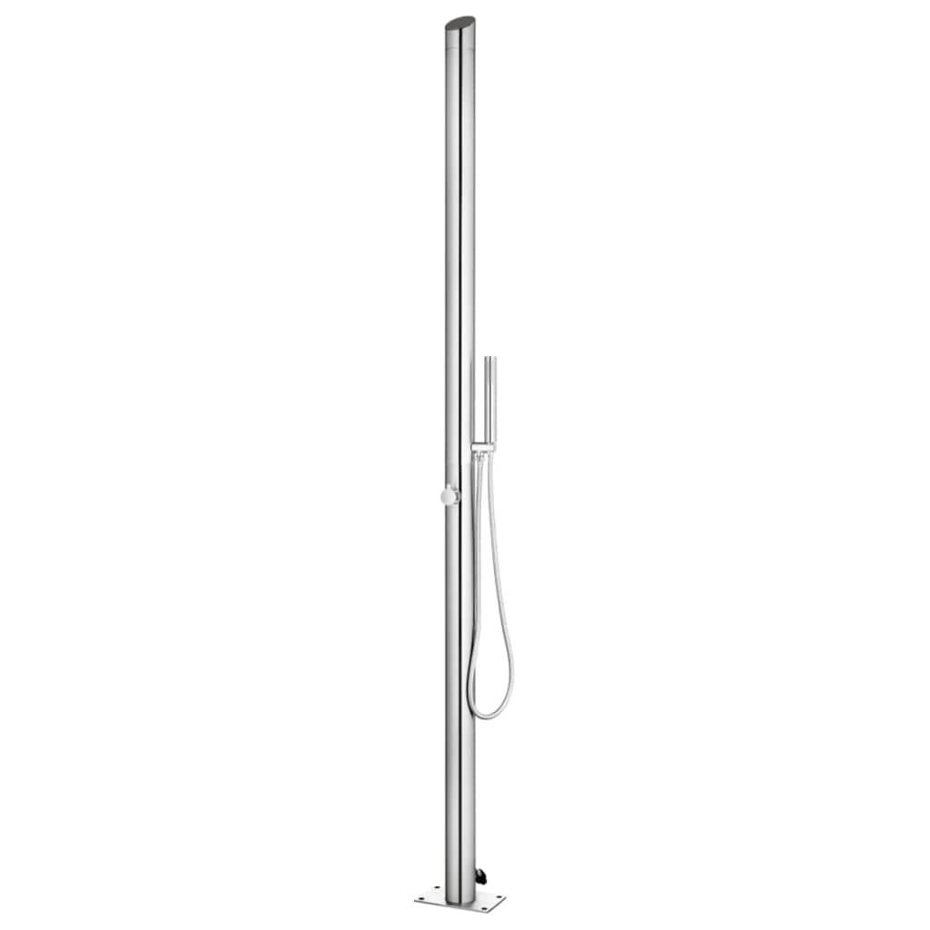 vidaXL Gartendusche 220 cm Edelstahl-0