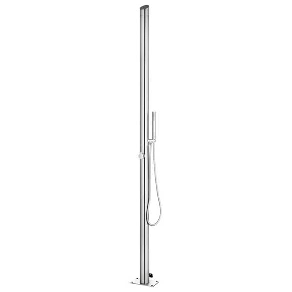 vidaXL Gartendusche 220 cm Edelstahl