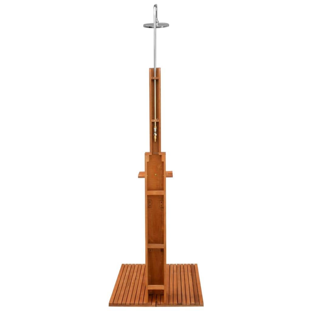 Außendusche Eukalyptus Holz und Stahl-1