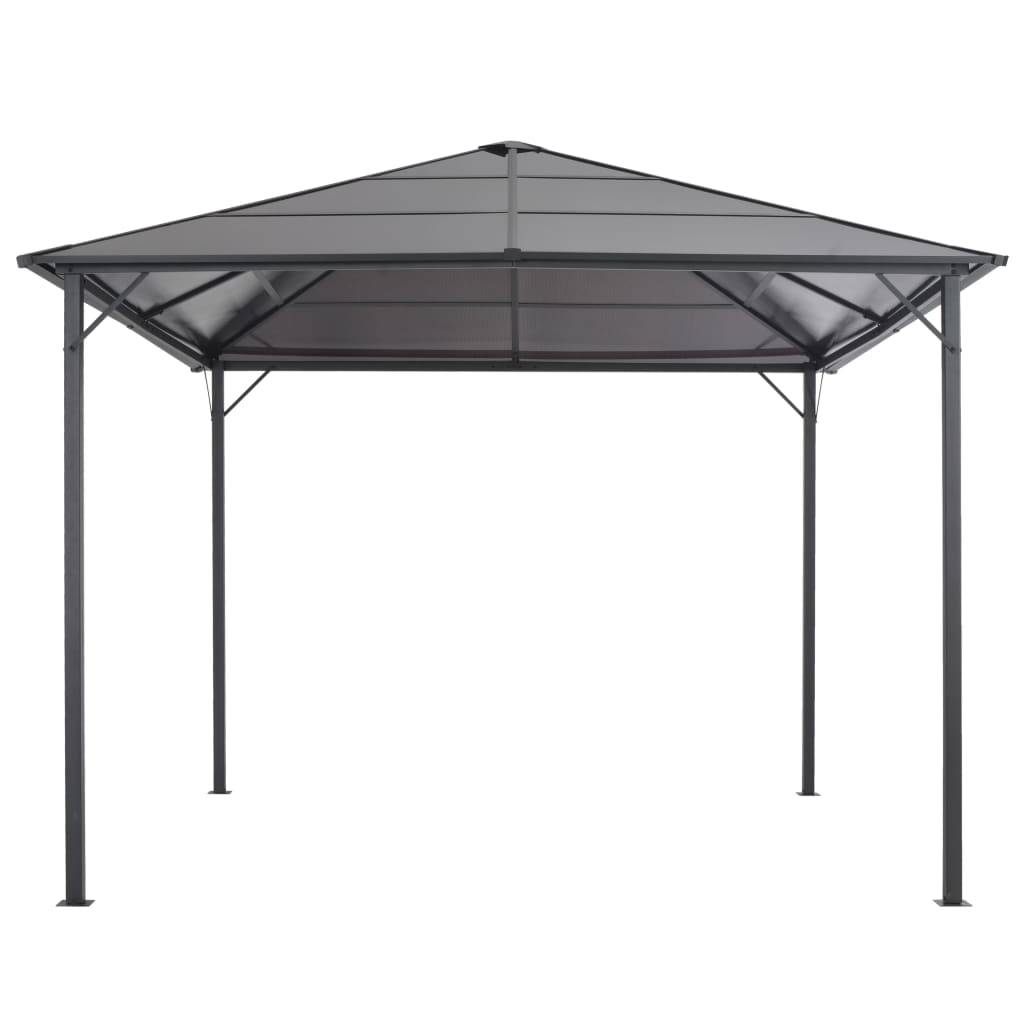 vidaXL Gartenpavillon mit Dach Aluminium 3×3 m Anthrazit-1