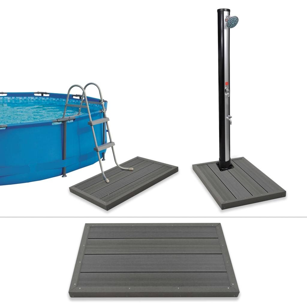 vidaXL Bodenelement für Solardusche Poolleiter WPC-1