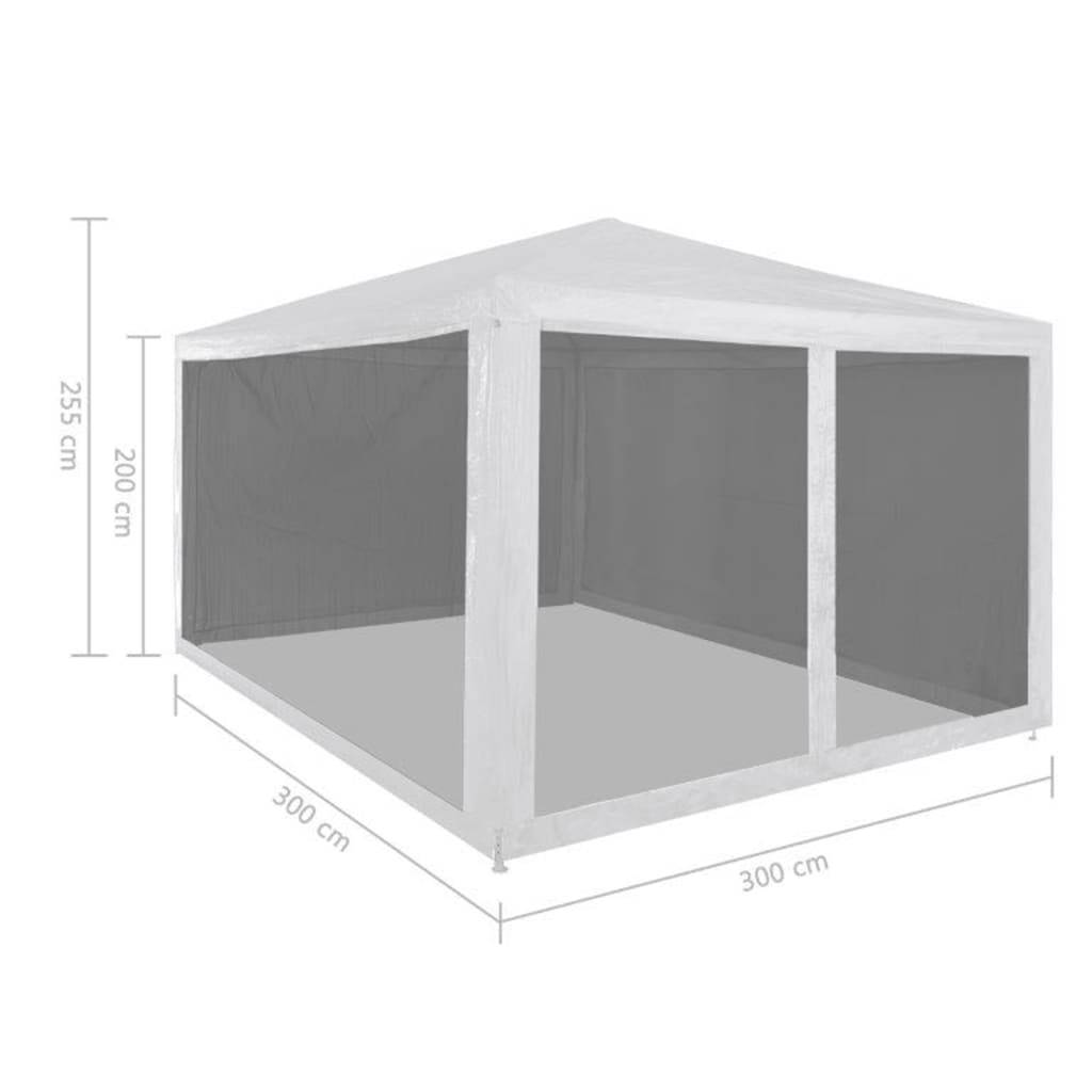 Faltzelt Partyzelt mit 4 Mesh-Seitenwänden 3 x 3 m-4