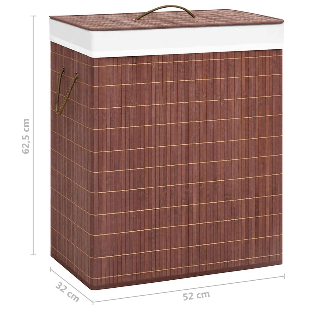 Bambus-Wäschekorb Braun 100 L-4