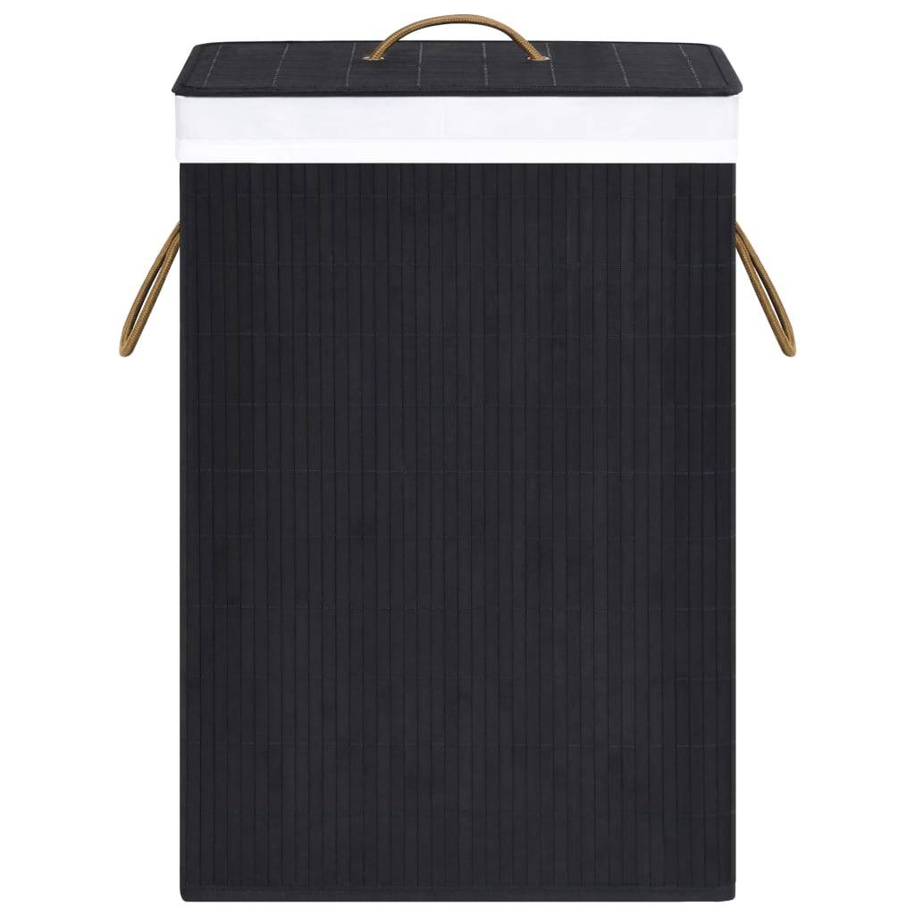 Bambus-Wäschekorb Schwarz 72 L-3